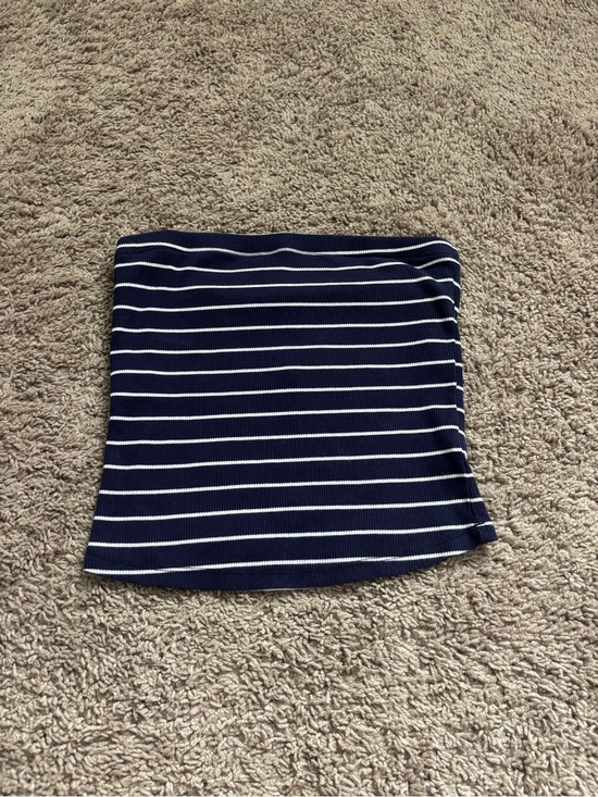 a new day Tops - a new day Navy and White Striped Tube Top